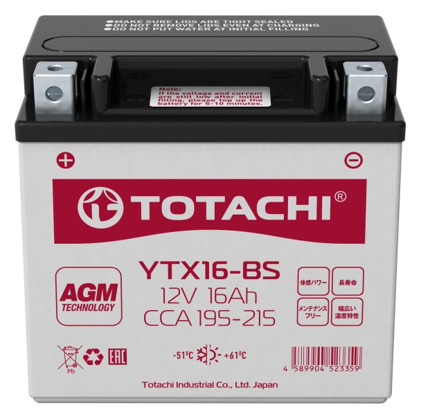 Totachi AGM YTX16-BS